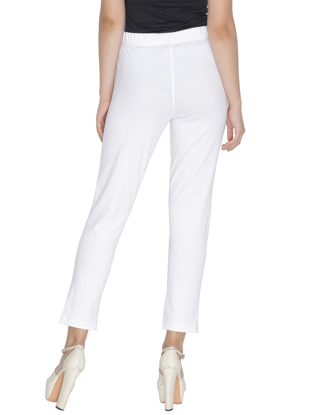 white pants for kurtis | Buy white pants for women – LYRA